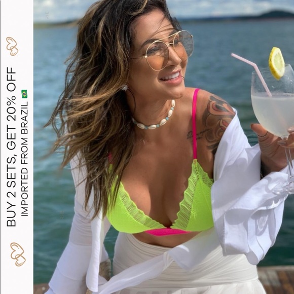 Make Memories Neon Bralette & bikini panty set - Picture 3 of 12